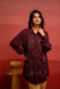 Juniper Coffee Brown Solid Viscose Shirt With Beads And Sequence Work - Distacart