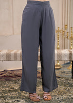 Thumbnail for Juniper Viscose Linen Grey Embellished Shirt And Pant Co-Ord Set With Sequin & Bead Details