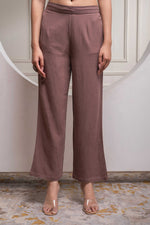 Thumbnail for Juniper Brown Embellished Viscose Co-Ord Set With Bead Details