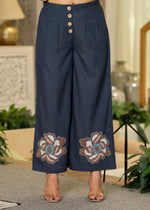 Thumbnail for Juniper White & Teal Cotton-Viscose Embroidered Co-Ord Set With Thread Work & Lace