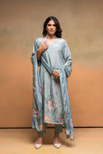 Thumbnail for Juniper Mint Meadow Elegance Kurta Pant And Dupatta Set - Distacart