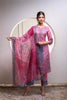 Juniper Lavender Floral Printed Kurta With Pant And Dupatta, Sequence & Beads Work - Distacart