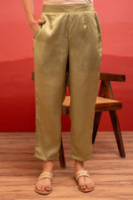 Thumbnail for Juniper Green Floral Printed Kurta With Pant And Dupatta, Beads Work