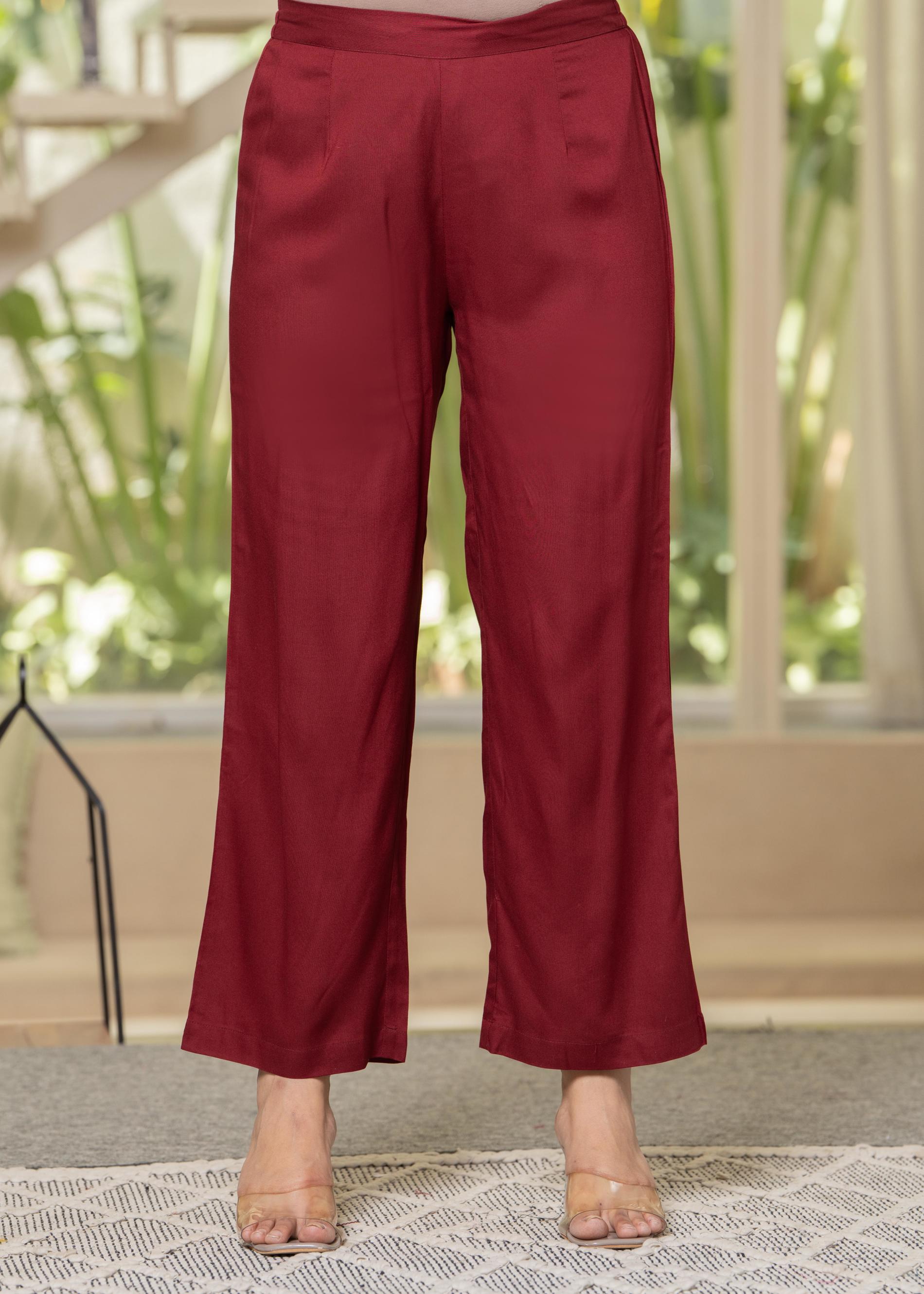 Juniper Ivory Floral Poly Kurta And Pants Set With Mirror, Thread Work And Tassels Detail