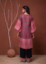 Thumbnail for Juniper Polycotton Maroon Embroidered Kurta Pant Set With Mirror, Thread Work & Tassels