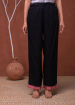 Thumbnail for Juniper Polycotton Maroon Embroidered Kurta Pant Set With Mirror, Thread Work & Tassels