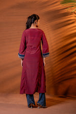 Thumbnail for Juniper Noor Jaal Printed Long Kurta - Distacart