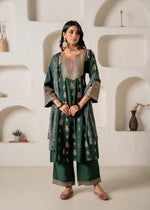 Thumbnail for Juniper Emerald Mughal Motif Printed Kurta Set With Dupatta - Distacart