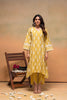 Juniper Viscose Yellow Embroidered Kurta Pant Co-Ordset With Thread Work & Lace - Distacart