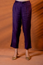 Thumbnail for Juniper Purple Manmade Fiber Flared Kurta Pant And Dupatta Set With Zari, Mirror, Thread & Sequin Work - Distacart