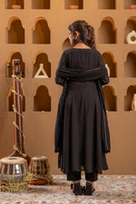 Thumbnail for Juniper Midnight Muse Kurta Pant And Dupatta Set - Distacart
