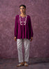 Juniper Women'S Mint & White Embroidered Viscose Tunic With Thread Work And Buttons - Distacart