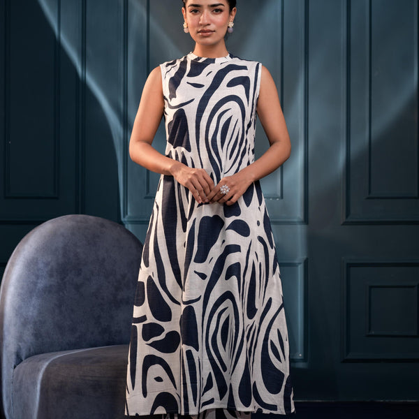 Juniper Women'S Blue Floral Cotton Co-Ord Set With Kurta & Pants