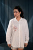 Juniper Women'S White Cotton Shirt With Thread Work And Full Sleeves - Distacart