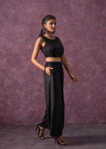 Thumbnail for Juniper Black Midnight Muse Embellished Crop Top