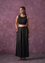 Thumbnail for Juniper Black Midnight Muse Embellished Crop Top