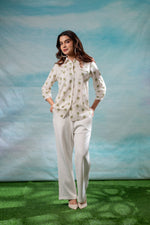Thumbnail for Juniper Lamora Off-White Palm Tree Printed Relaxed Fit Shirt - Distacart