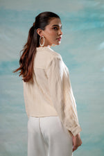 Thumbnail for Juniper Lamora Beige Minimal Textured Shirt - Distacart