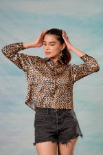 Thumbnail for Juniper Lamora Leopard Print Button-Down Shirt - Distacart