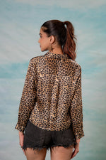 Thumbnail for Juniper Lamora Leopard Print Button-Down Shirt - Distacart