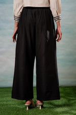 Thumbnail for Juniper Lamora Women? Black Wide-Leg Drawstring Palazzo Pants - Distacart