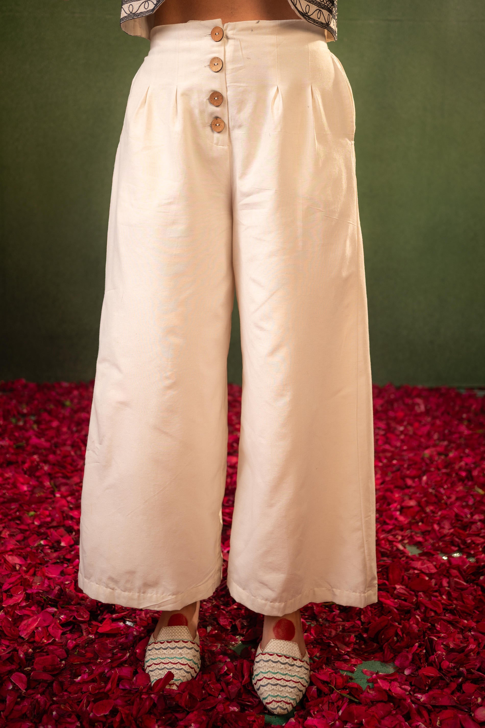 Juniper Ivory Noor Embroidered Jacket Co-Ord Set - Distacart