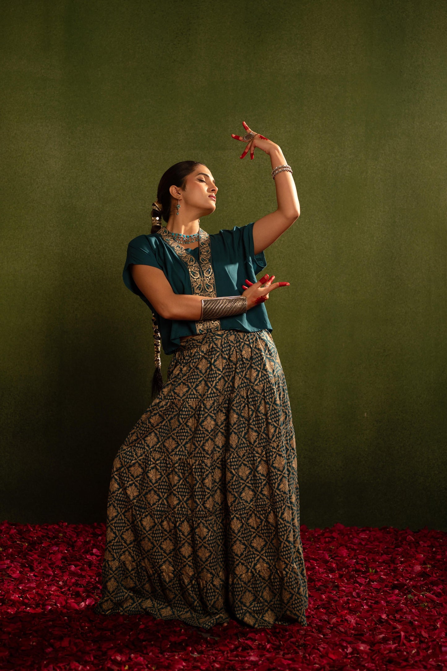 Juniper Virasat Printed Skirt Set - Distacart