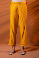 Thumbnail for Juniper Mustard, Zari Embroidered Straight Kurta Set With Abstract Printed Dupatta - Distacart