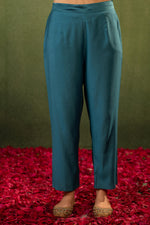 Thumbnail for Juniper Teal, Embroidered Kurta Set With Jacquard Dupatta - Distacart