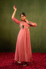 Thumbnail for Juniper Gulnaar Riwaayat Pink Anarkali Dress - Distacart