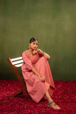Thumbnail for Juniper Gulnaar Riwaayat Pink Anarkali Dress - Distacart