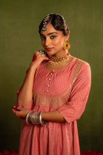 Thumbnail for Juniper Gulnaar Riwaayat Pink Anarkali Dress - Distacart