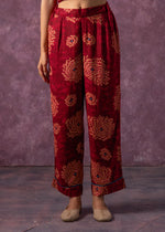 Thumbnail for Juniper Women's Fuchsia Floral Printed Kurta With Pant Set - Distacart