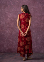 Thumbnail for Juniper Women's Fuchsia Floral Printed Kurta With Pant Set - Distacart