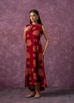 Thumbnail for Juniper Women's Fuchsia Floral Printed Kurta With Pant Set - Distacart