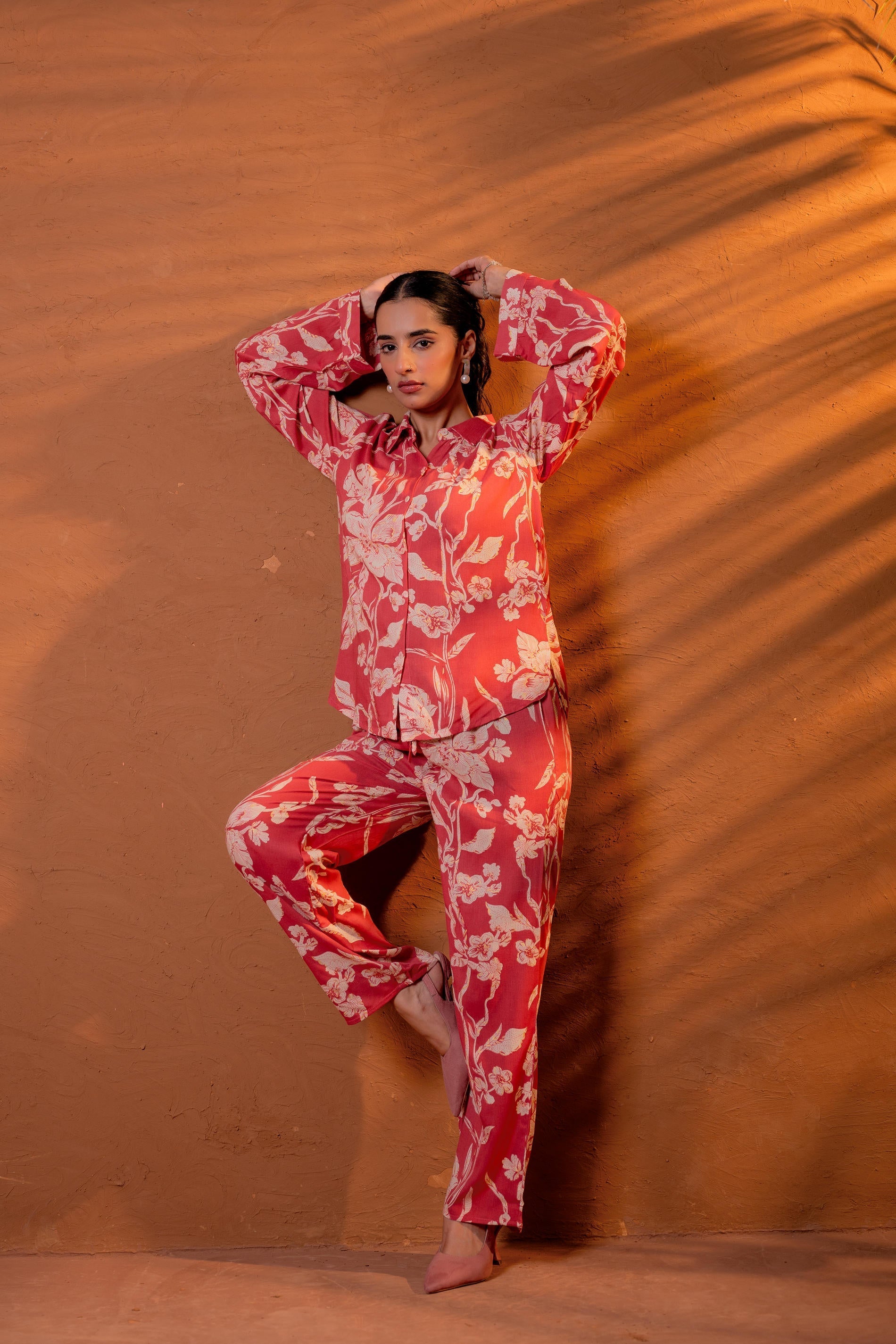 Juniper Women Relaxed Fit Floral Printed Co-Ord Set - Distacart
