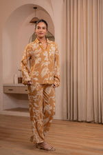 Thumbnail for Juniper Mustard Floral Printed Co-Ord Set With Button Details