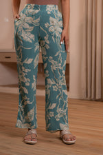 Thumbnail for Juniper Teal Floral Printed Co-Ord Set With Button Details