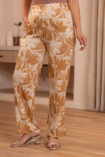 Thumbnail for Juniper Brown Floral Printed Co-Ord Set With Button Details