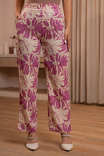 Thumbnail for Juniper Purple Floral Printed Co-Ord Set With Button Details