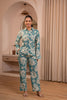 Juniper Mint Floral Printed Co-Ord Set With Button Details - Distacart