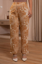 Thumbnail for Juniper Brown Floral Printed Co-Ord Set With Button Details