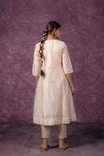 Thumbnail for Juniper Ivory Noor A-Line Kurta - Distacart