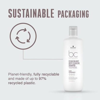 Schwarzkopf Professional Bonacure Clean Balance Deep Cleansing Shampoo with Tocopherol - Distacart