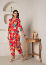 Thumbnail for Juniper Floral Printed Straight Kurta Set - Distacart