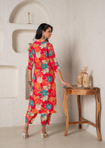 Thumbnail for Juniper Floral Printed Straight Kurta Set - Distacart