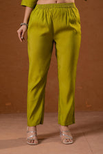 Thumbnail for Juniper Green Embroidered Straight Kurta Set With Dupatta - Distacart