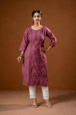 Thumbnail for Juniper Dusty Pink Embroidered Kurta