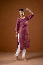 Thumbnail for Juniper Dusty Pink Embroidered Kurta