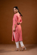 Thumbnail for Juniper Rose Gold Embroidered Kurta